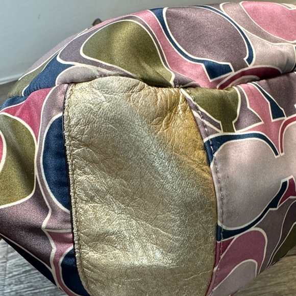 Coach Pink and Gold Signature Tote Bag - Picture 7 of 14